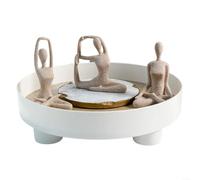 Fauhapyway Statue de yoga abstraite en résine - Ensemble de statues d'art moderne - Ornements - Sculpture de pleine conscience (grès)