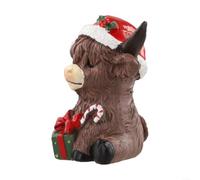 Fauhapyway Statuette Vache Écossaise Résine Détaillée 17,5cm(002-A) | Race écossaise, texture réaliste, couleur multicolore, taille 17,5cm, artisanat soigné