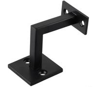 Fauhapyway Support mural pour rampe d'escalier en acier inoxydable résistant à l'humidité Noir Pour intérieur ou extérieur Applications commerciales publiques