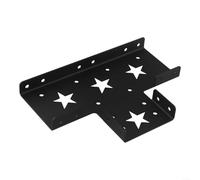 Fauhapyway Supports d'angle noirs pour pergola, supports en T robustes à 3 voies pour poteaux en bois de 10,2 x 10,2 cm, compatibles avec pergola, tonnelle et cadres de terrasse (emballage unique)