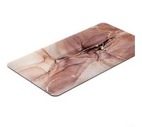 Fauhapyway Tapis de Salle de Bain Marbre Doré Absorbant Eau pour instantané | Diatomite naturelle, absorption immÃ©diate, sÃ¨che en minutes, pour sol toujours sec, pour idÃ©al douche(01 50*80cm)