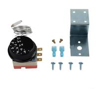 Fauhapyway Thermostat de ventilateur de radiateur automobile avec sonde de contrôle de température réglable avec capteur en acier inoxydable et support de montage