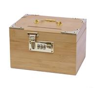 Fauhapyway Tirelire en bois de style vintage avec fond amovible pour ranger les pièces de monnaie pour adultes et enfants, décoration d'intérieur (3)