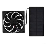 Fauhapyway Ventilateur d'extraction à énergie solaire, 0,8 W 4 V ventilation avec courant continu, pour poulailler, ressources, abris de jardin, niches pour animaux, facile à installer, noir