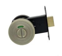Fauhapyway Verrou de porte rouge et vert en alliage de zinc pour salle de bain, chambre à coucher, hôtel avec occupation complète (bronze vert)