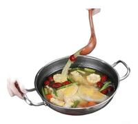 Fauhapyway Wok Antiadhésif Acier 32cm Double Wok Antiadhésif Acier 32cm(12.6inch without Lid)