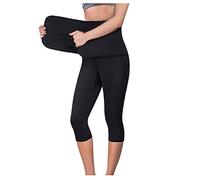 Fauhsto Women Sauna Weight Loss Slimming Neoprene Pants Hot Thermo Sweat Leggings Yoga Workout Running Trousers