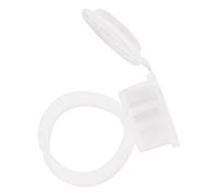 Fauitay 50 Pièces de Gobelets à Anneaux Pigmentés pour Microblading, Récipients D'encre en Plastique avec Couvercle, pour Maquillage Semi-Permanent des Sourcils et des Lèvres (Blanche)