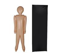 Fauitay Accessoire Mort d'halloween, Faux Cadavre dans Un Sac Noir pour Décoration de Maison Hantée Effrayante, Décoration de Cour Extérieure Gonflable 4,92 Pieds (155 * 37 * 20cm)