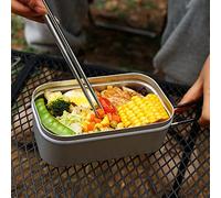 Fauitay Boîte à Déjeuner en Aluminium avec Poignée Pliante, Bento (Grille