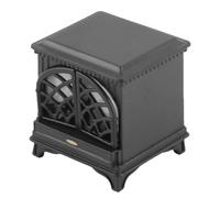 Fauitay Cheminée Miniature pour Maison de Poupée 1:12, Accessoires pour Maison de Poupée, Cheminée de de à L'échelle 1/12 avec Lumière LED pour Faire Semblant de (Noire)