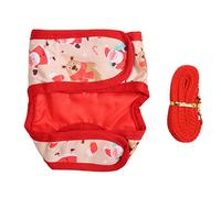 Fauitay Ensemble de Harnais de Gilet de Lapin pour Petit Animal de Compagnie, Ensemble de Laisse avec Motif de Père Noël pour Chinchillas, Hamsters, Cochons d'Inde, Cochons Hollandais (M)