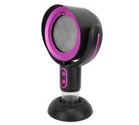 Fauitay Hotte aspirante portable, rechargeable, ventilateur de cuisine USB avec batterie de 3000 mAh, réservoir d'huile amovible à 2 vitesses pour intérieur, barbecue, noir et violet