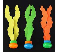 Fauitay Jouets D'algues de Plongée en Piscine, Jouets D'évier D'entraînement à la Natation avec Ruban de Couleur Vive pour Enfants, Maintien de la Respiration sous-Marine 3 Pièces