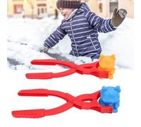 Fauitay Machine à Boules de Neige 2 Pièces, Outil de Boule de Neige Rapide avec Poignée Antidérapante pour Enfants et Adultes, Jeux de Plein Air de de de d'hiver