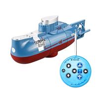 Fauitay Mini sous-Marin télécommandé, Bateau RC, Bateau télécommandé, de Plongée à 6 Canaux pour Enfants avec Activation Automatique de l'eau (Bleu)