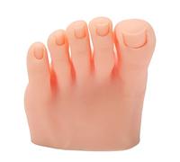 Fauitay Nail Art Practice Foot Model Training Silicone Half Poot avec Orteils pour Nail Art Pedicure Practice Débutants (Gauche)