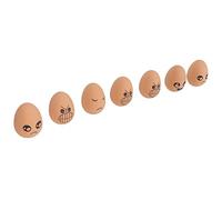 Fauitay Oeufs Timbre D'oeuf 19*12*5 7 Pièces Faux Oeufs en Caoutchouc Réaliste Modèle D'expression Élastique Artificielle Boule Rebondissante pour Cuisine Jouet Alimentaire