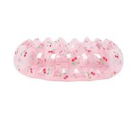 Fauitay Petite Piscine Gonflable, Fosse à Balles Pliable en PVC épais de qualité Supérieure pour les Tout-petits de Moins de 1,2 M, avec une Forme Mignonne pour une Utilisation (Cerise transparente)