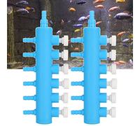 Fauitay Séparateur d'air D'Aquarium, Paquet de 2, Pompe à Oxygène pour | Distributeur de Tuyaux en Plastique, Options 2 à 6 Voies, Se Connecte à une Conduite D'air Standard de 4 Mm, Couleur Bleu