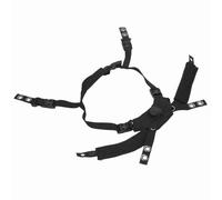 Fauitay Système de Suspension à Cadran de Casque, Mentonnière, Nylon Réglable, Confortable, Robuste et Durable, avec 4 Vis de Fixation pour Casque Fast Mich Wendy (Noir)