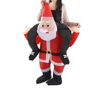 Fauitay Tenue de Père Noël hilarante - Costume gonflable pour adultes et enfants - Léger et réutilisable - En polyester 190T - Pour fêtes de Noël et festivals (adulte)