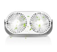 Fauitay Ventilateur de Bureau USB, Ventilateur Personnel Silencieux à 3 Vitesses, Rotation à 360 Degrés, Inclinaison Réglable, pour Maison, Bureau, Dortoir, Bibliothèque