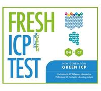 Fauna Marin Test ICP Fresh Bluegreen, test de laboratoire complet pour l'eau douce et comprend plus de 90 valeurs de mesure et de relations différentes