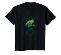 Faune Locale : Aventure dans la forêt Bigfoot pour Les Amoureux de la Nature T-Shirt, Enfant, Noir, 6 Ans