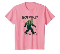 Faune Locale : Aventure dans la forêt Bigfoot pour Les Amoureux de la Nature T-Shirt, Enfant, Rose, 4 Ans