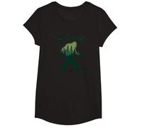 Faune Locale : Aventure dans la forêt Bigfoot pour Les Amoureux de la Nature T-Shirt, Fille, Noir, M