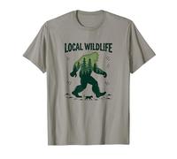 Faune Locale : Aventure dans la forêt Bigfoot pour Les Amoureux de la Nature T-Shirt, Homme, Ardoise, XXL