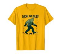 Faune Locale : Aventure dans la forêt Bigfoot pour Les Amoureux de la Nature T-Shirt, Homme, Doré Vif, XXL