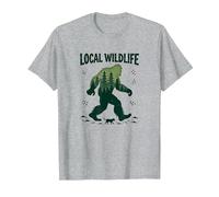 Faune Locale : Aventure dans la forêt Bigfoot pour Les Amoureux de la Nature T-Shirt, Homme, Gris Chiné, S