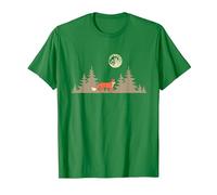 Faune Nature Renard Roux Animal De La Forêt Renard T-Shirt, Homme, Vert Kelly, L