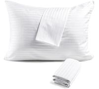 FAUNNA Taies d’Oreiller 50x70 cm, 100% Coton à Longues Fibres, Lot de 2 - Respirant et Silencieux, Fermeture éclair, Housse de Coussin