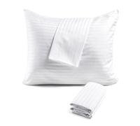 FAUNNA Taies d’Oreiller 60x60 cm, 100% Coton à Longues Fibres, Lot de 4 - Respirant et Silencieux, Fermeture éclair, Housse de Coussin