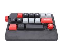 FAUOSWUK 19 Touches Clavier Numérique Mécanique, pavé à Numéro Mécanique câblé USB Programmable Swappable avec Joystick Control 12 Modes Lumineux pour Le Dessin de Jeu PC pour Ordinateur (Noir)