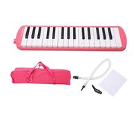 FAUOSWUK 32 Instrument de Musique de Melodica clé, Prudence de L'éducation Musicale de Style Piano Protable, Instrument D'éducation à Vent pour les Débutants avec Embout Buccal et Tube (Rose)
