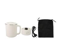 FAUOSWUK 600 Ml de Bouilloire électrique Portable, 600 W Travel Kettle Water Chaudière Chauffeur, thé de Voyage de thé Travel Kettle avec Base, pour le Camping Business Hotel, (Plug UE 220V)