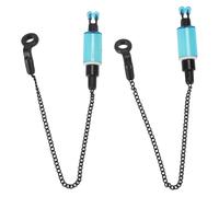 FAUOSWUK Alarme de Morsure de Poisson pour la Pêche à la Carpe, Ensemble de Cintres D'alarme de Pêche Portables pour L'extérieur, Chaîne D'indicateur de Poisson en Acier Inoxydable ABS, sensibilité