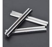 FAUOSWUK Axe de Tige en Acier Inoxydable, Pièces de Robot Industriel profilé en D, 80mm pour Connexion de Moteur de Roue, 6 Pièces en Acier 303/304 pour Les Amateurs de Bricolage