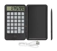 FAUOSWUK Bloc-notes de Calculatrice, Calculatrice Scientifique Portable 2 en 1 à clé Silencieuse avec Tablette D'écriture pour le Bureau, L'école, la Maison, Matériau ABS Stylet intégré