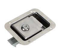 FAUOSWUK Boîte à Outils Latch, 304 en Acier Inoxydable en Acier Robuste à la Poignée de Paddle avec 2 Touches, pour la Boîte à Outils de L'armoire de Commande de Camion de Remorque de