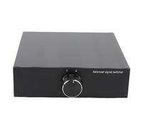 FAUOSWUK Boîte de Commutation de Signal de Source Sonore, Commutateur XLR 1 Entrée 2 Sorties, Transport sans Perte avec Commutation Muette, pour Amplificateurs Haut-parleurs Studio