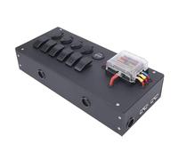 FAUOSWUK Boîte de Distribution D'énergie de Batterie de Camping Polyvalente avec Sortie USB pour Camionnette de Voiture 4 Roues Motrices, fonctionnalité Intégrée, Matériau Robuste, DC12 24 V,