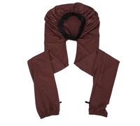 FAUOSWUK Bonnet à Cheveux Longs 2 en 1, Doublure de Collants Extensible et Respirante pour Extensions de Tresses, Dreads, avec Capuche Extérieure pour les Entraînements de Soins de la (Café)