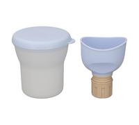 FAUOSWUK Bouteilles de Pipi pour Hommes Femmes, Urinoir d'urgence Réglable en Plastique avec Une Fuite de Conception de Voyage Toilettes Portables Toilettes pour la Voiture Extérieure (Bleu)