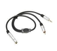 FAUOSWUK Câble de 6,35 Mm à 3,5 Mm, Cordon Séparateur de Son de qualité Supérieure pour Cinéma Maison, Connecteurs Plaqués or de 1,6 Pieds