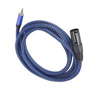 FAUOSWUK Câble de Signal Symétrique XLR Mâle vers 3,5 Mm pour Performances en Studio ou en Direct Cordon de qualité Sonore Haute fidélité pour les Amateurs de Musique, 1 Paquet (JD6044-2 mètres)